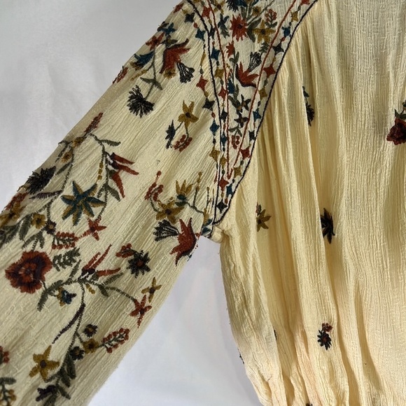 Free People Wild Flowers Embroidered Blouse - Picture 6 of 7